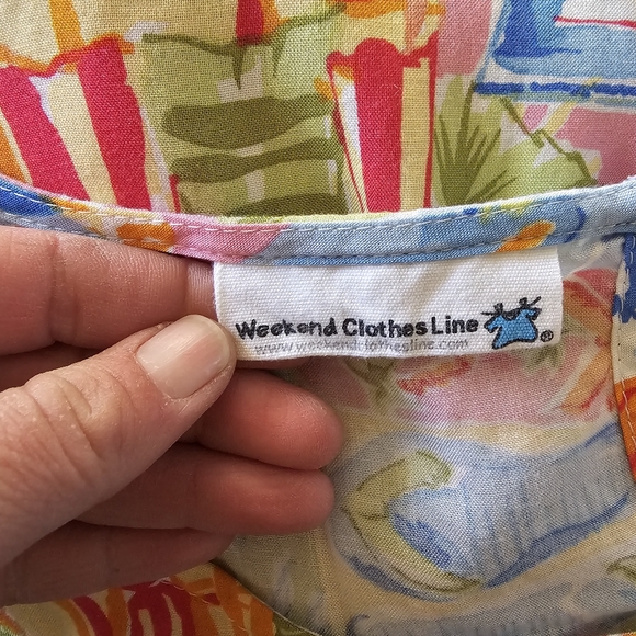 Weekend Clothes Line Multi Printed Patchwork Sleeveless Dress Size Large - Picture 5 of 7